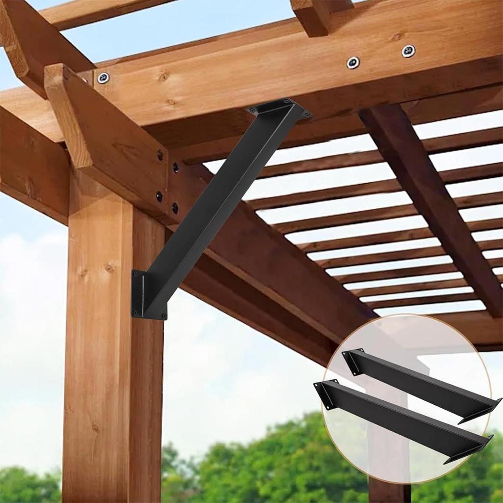 סוגרי פרגולה 2 יחידות סוגר פרגולה בזווית 45 מעלות מעמד לקירת מדפי ספרים לפינת ארון פינתית ראש מיטה דלפק מוסך