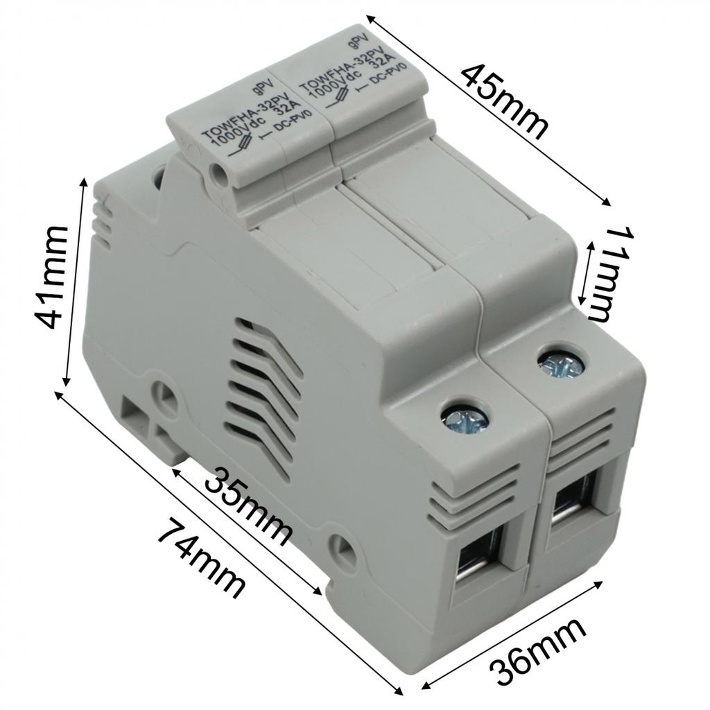 Compact Solar Fuse and Holder Set for Easy Installation In For PV Systems