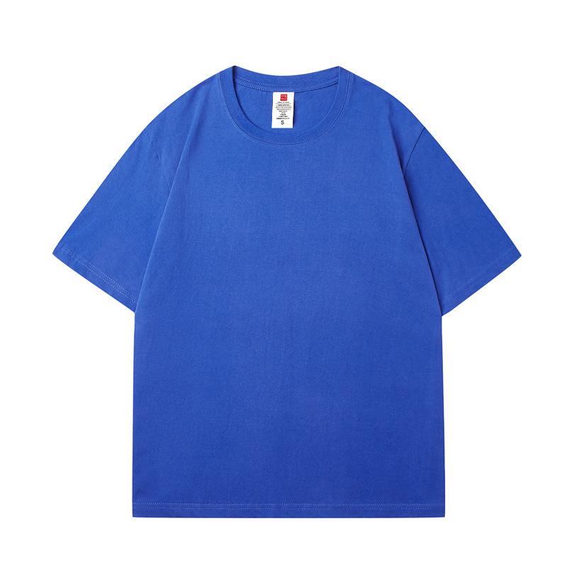 Men's Short Sleeved T-shirt Made 100% Pure Cotton  Summer Heavyweight Loose Oversized Top  Fashionable Round Neck Half Sleeved Casual T-shirt