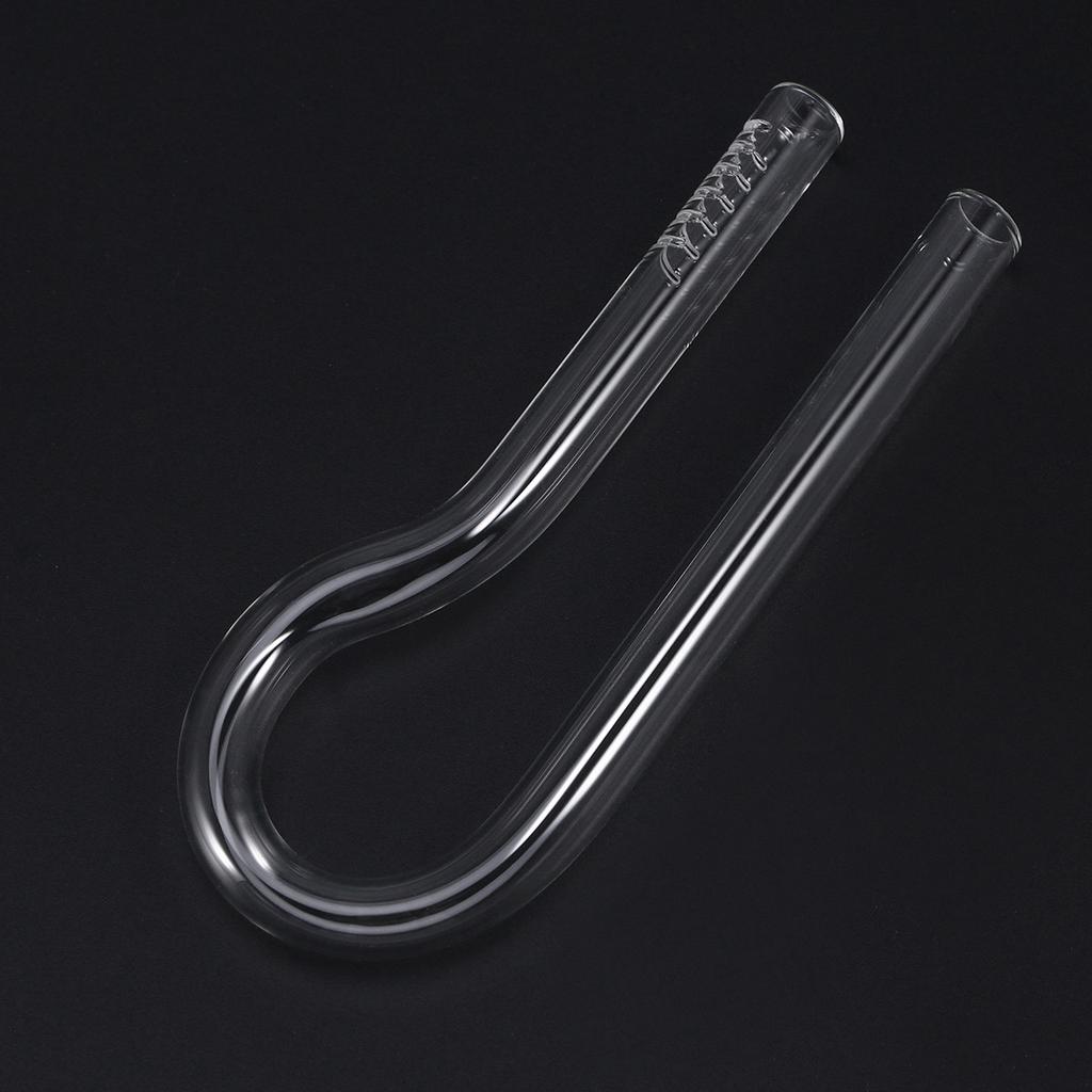 R Shaped Glass Water Inlet Outlet Tube for Aquarium Fish Tank 13Cm Hydrodynamic Design Stable Flow Oxygenation Corrosion