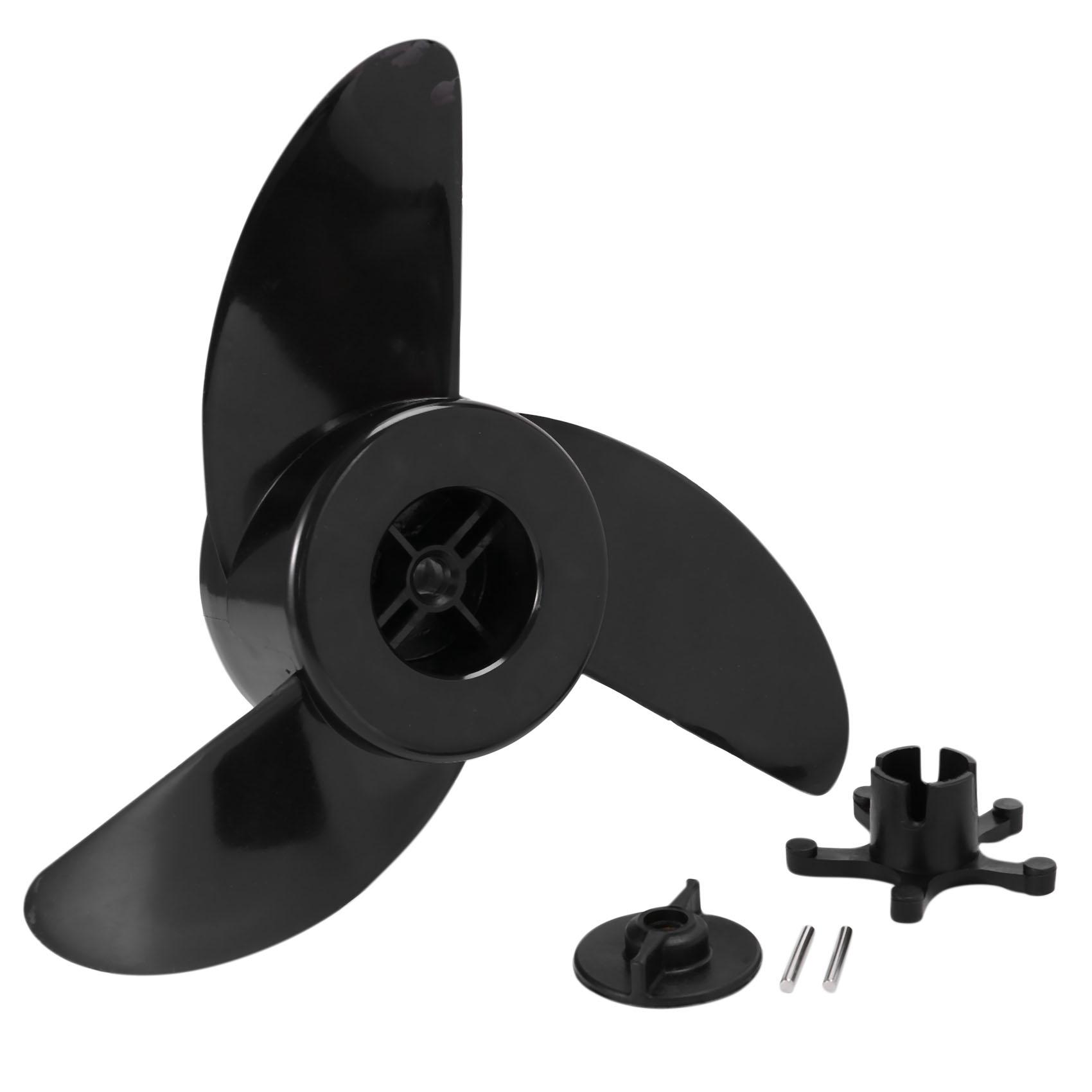 BT-Boat 3-Blade Propellers Electric Outboard Trolling Motor Prop And Mount Nut Marine Dinghy Outboard Propeller Replacement чёрный