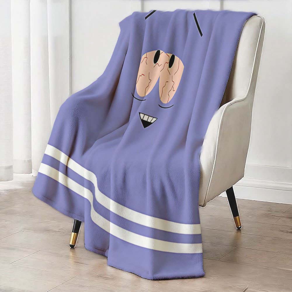 1pc South Park Towelie Themed Flannel Throw Blanket for Home Decor and Cozy Lounging
