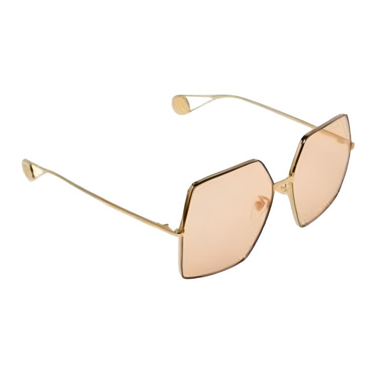 Gucci Frame Series Brand Logo Design Metal Irregular Shape Sunglasses Women Sunglasses GG0536S