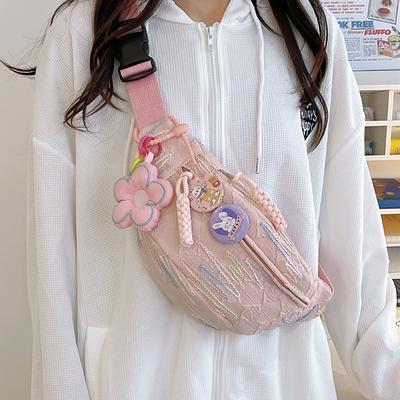 Soft Girl Lässig Vielseitig Brusttasche Neue Süße Handy-Tasche Damen Umhängetasche Studenten Bauchtasche