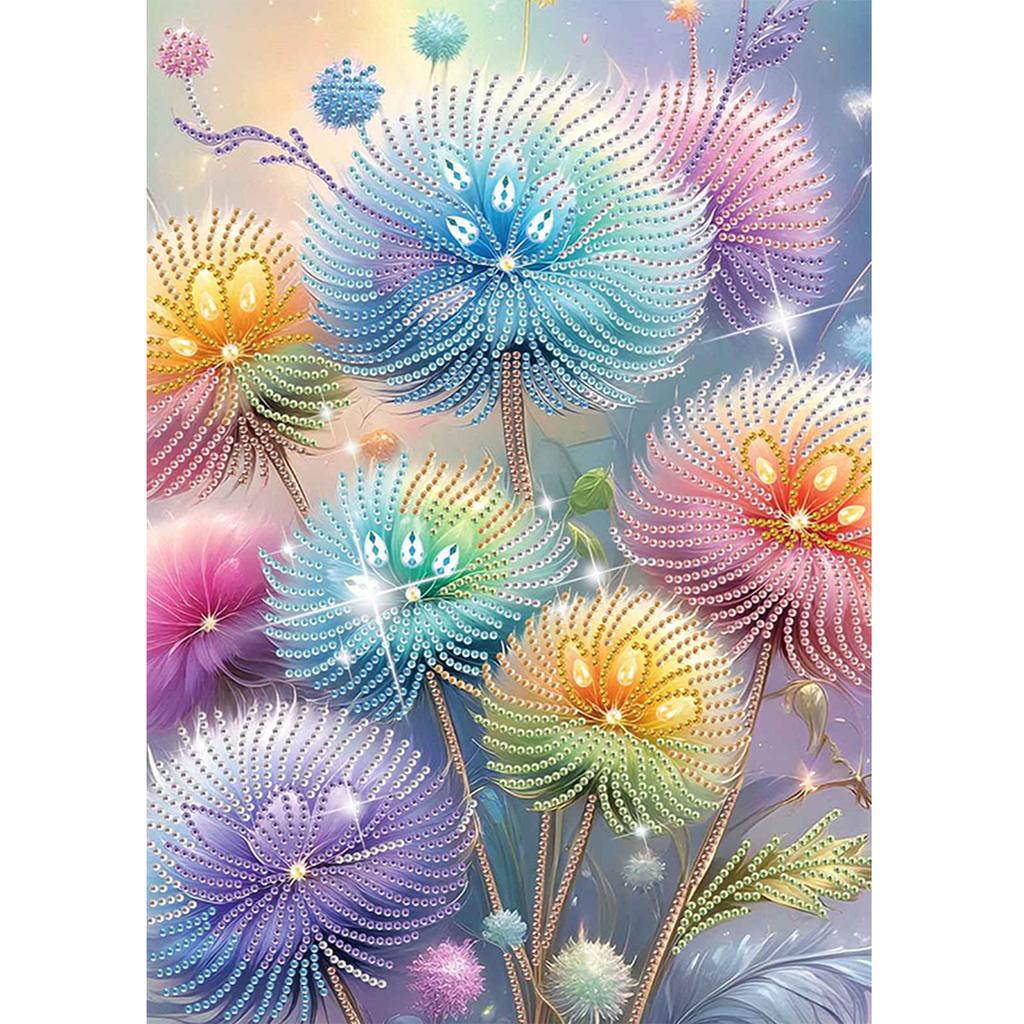 Dreamy Flower Partial DIY 5D Special Shaped Drill Diamond Painting Gem Art for Adults/Beginners Gift Idea Home Decor 30x40cm