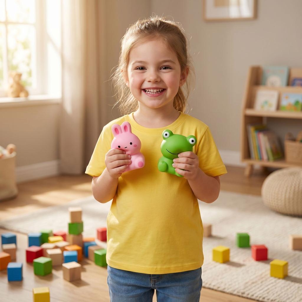 Forest Animal Stress Relief Toy Set Assorted Styles Soft Squeeze Material for Sensory Relaxation and Tactile Play Random Delivery