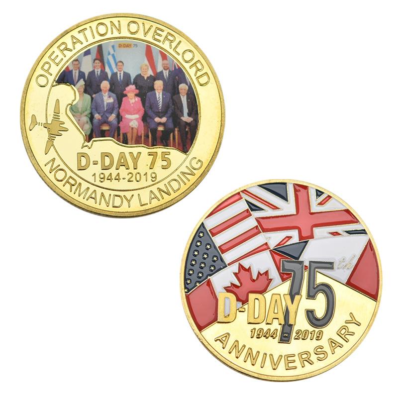 Normandy 75th Anniversary Commemorative Coin Metal Crafts Collection Commemorative Medal Enthusiast Collection Coin