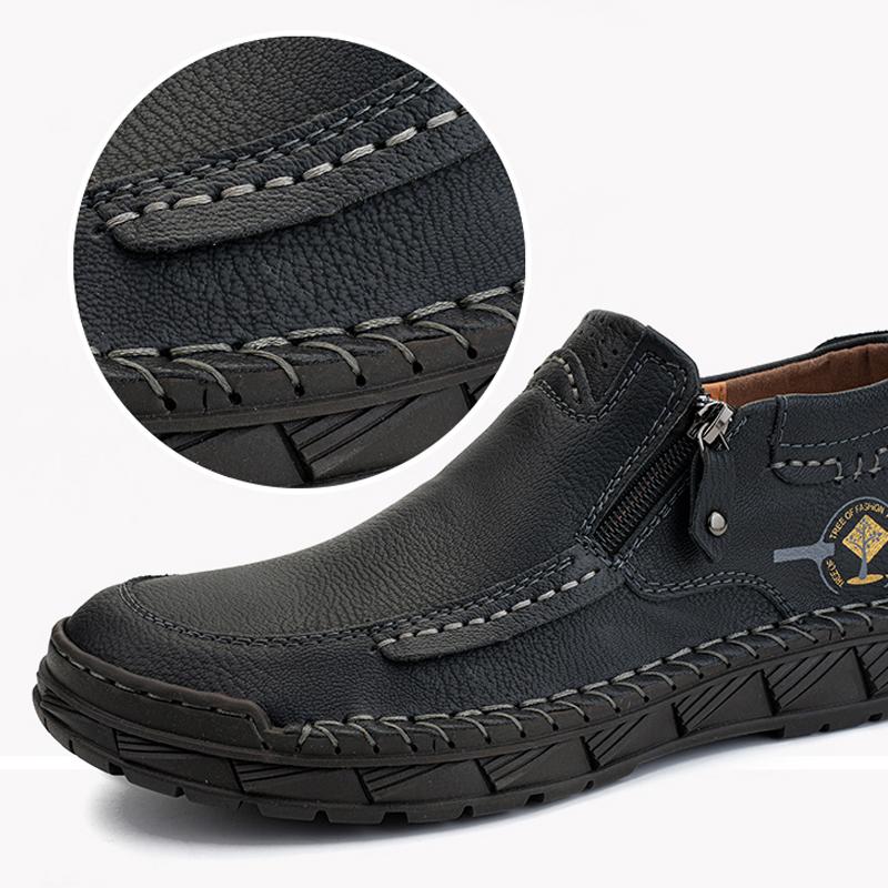 Handmade Split Leather Boots Men Shoes Comfortable Ankle Boots For Men Casual Shoes Large Size Tooling Shoes