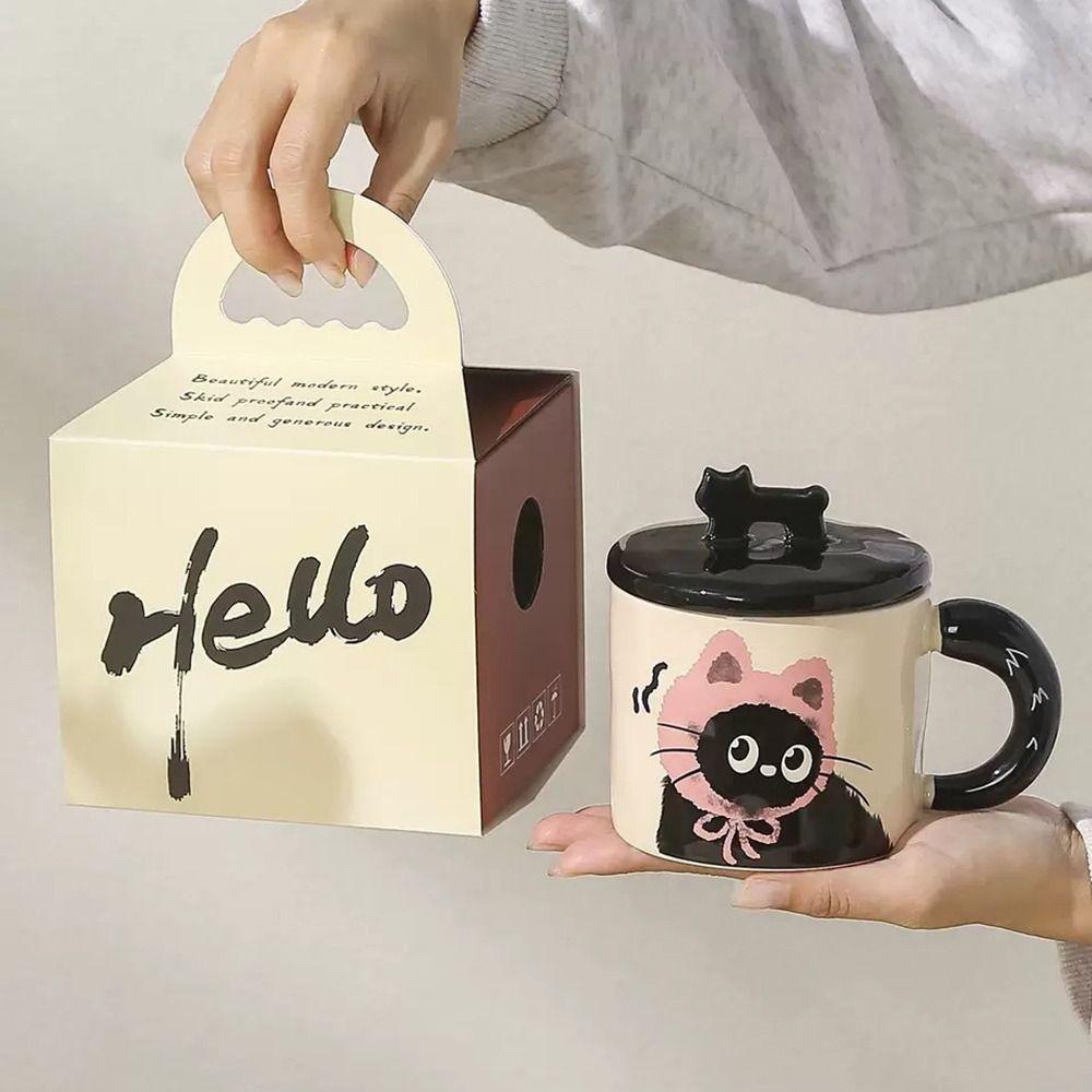 Creative Cat Ceramic Mug 360ml Cartoon Water Cup Happy Birthday Gift Tea Cup  Tableware