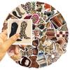 50pcs Leopard Love Stickers Set Retro Aesthetic Downtown Girls Stickers Cool Trendy Y2K Stickers for Laptop Skateboard