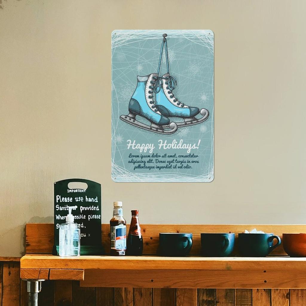 1 Pack Rusty Vintage Tin Sign with Distressed Texture for Unique Wall Art Setup, Choose Your Preferred 20x30cm or 30x40cm