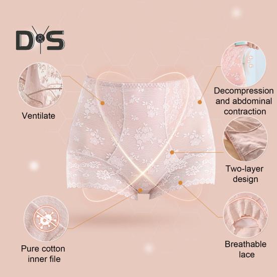 Women Panties Seamless High Waist Thin Lace High Elasticity Good Breathability Butt-lifted Slim Fit Thin Quick Dry Casual Sport Underpants Lady Briefs