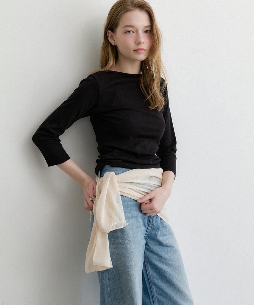 Hallen Button Shawl Muffler (M054_Beige)