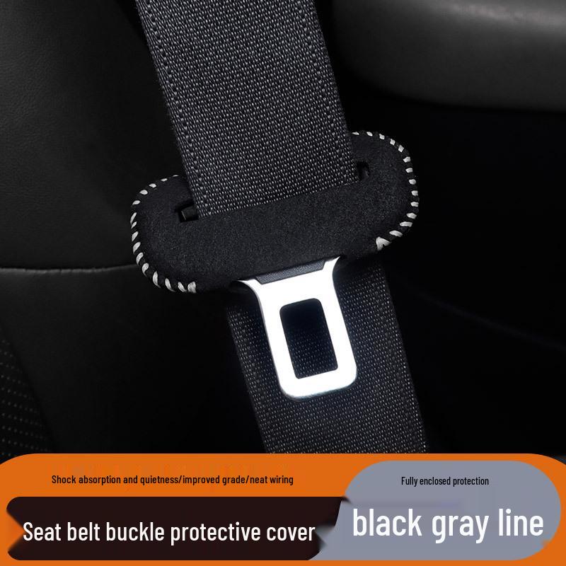 Suede Car Seat Belt Buckle Anti-Collision & Anti-Scratch Protector