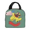 Cartoon Curious George Monkey Anime Insulated Lunch Bag for Women Office Cooler Thermal Food Box Tote Leakproof