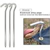 10 STK Fast utendørs aluminiumslegering Slitesterk tilbehør Bærbar piknik 18 cm rund campingteltklype