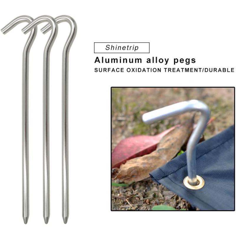 10 STK Fast utendørs aluminiumslegering Slitesterk tilbehør Bærbar piknik 18 cm rund campingteltklype