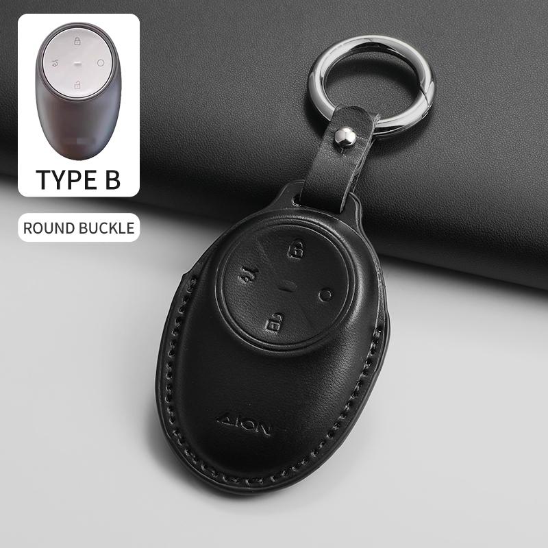 Pu Leather Car Remote Key Cover Accessorie For Gac Aion Y Plus S V Lx Ia5 Auto Key Case Shell For Aion Ut Rt Key Shell Protector