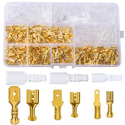 Flachsteckverbinder-Set, 315-teiliges Set, Crimp-Steckverbinder, Stoßverbinder, Isolierhülse, Stecker und