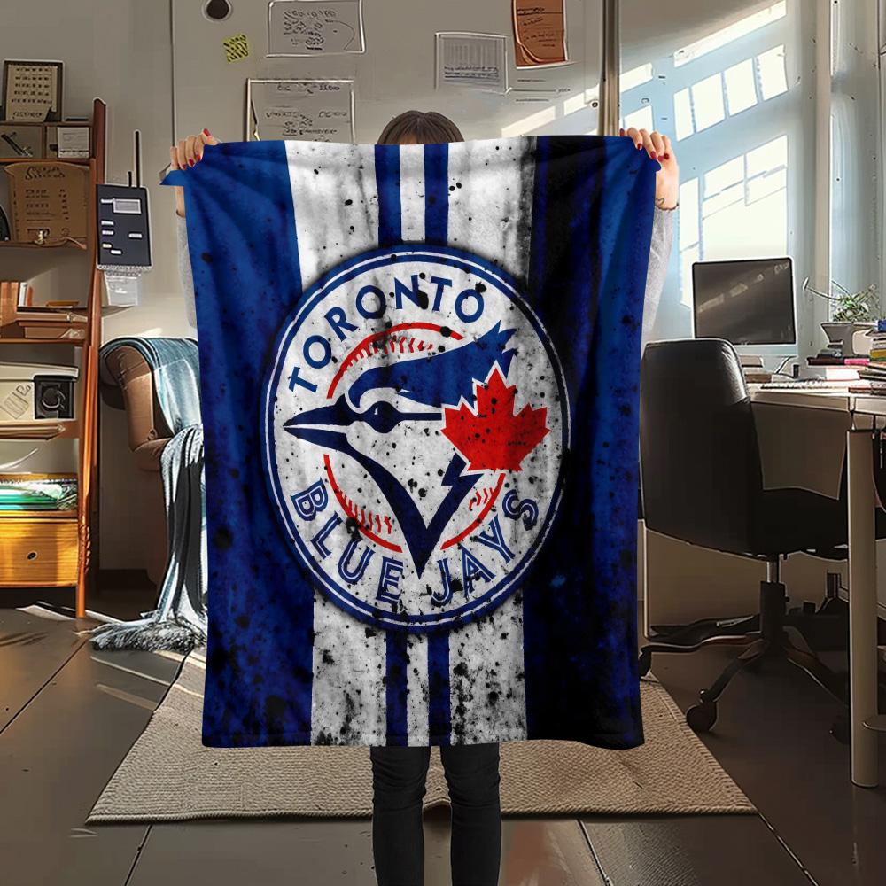 Toronto Blue Jays Flannel Blanket, High quality Comfortable for All Seasons, Home Decor, Warmth and Comfort