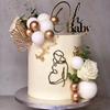 1Pieces insWind Pregnant Mother Birthday Acrylic Cake Decoration Face Line Simple Maternity Party Accessories Baoma Party Decora