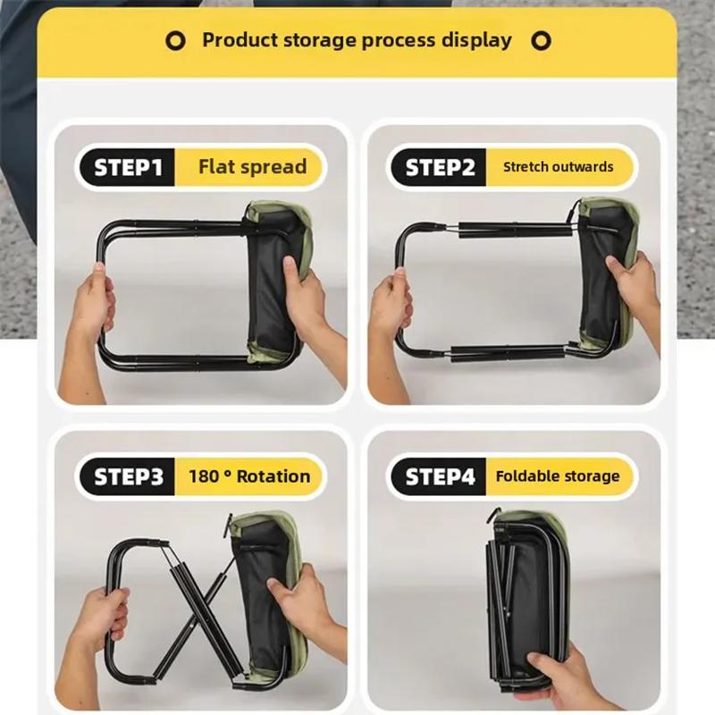 Outdoor folding mini chair camping fishing bench tourism leisure chair BBQ Picnic Recliner Chair Portable Storage Design Swinging Chair
