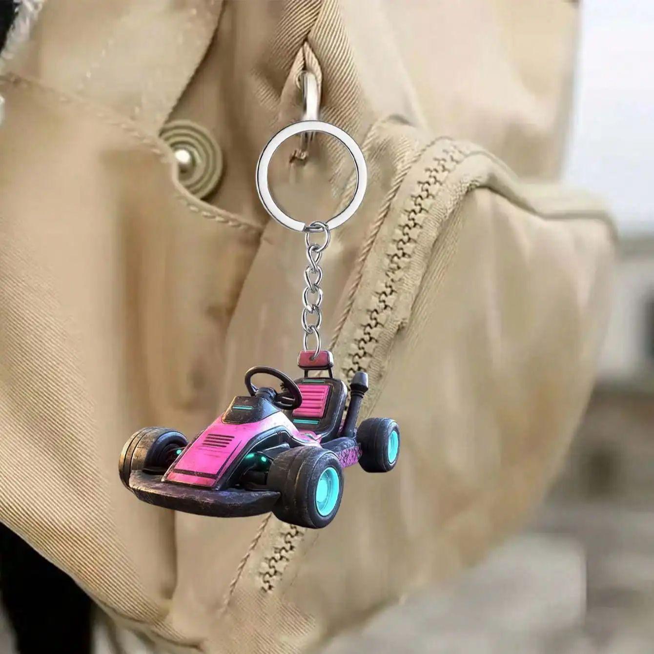 

1 racing pendant theme multifunctional keychain DIY backpack hanging decoration. It can also be used as a car decoration