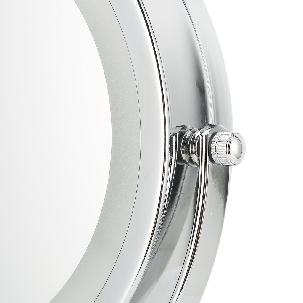 LED Light Makeup Mirror Round Double Sided Magnifying Mirror Standing Mirror for Home Bathroom