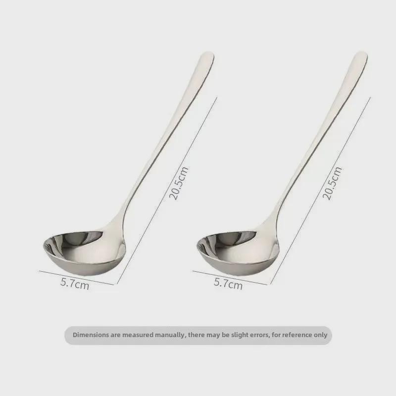 Küchensuppenlöffel mit langem Griff aus Edelstahl