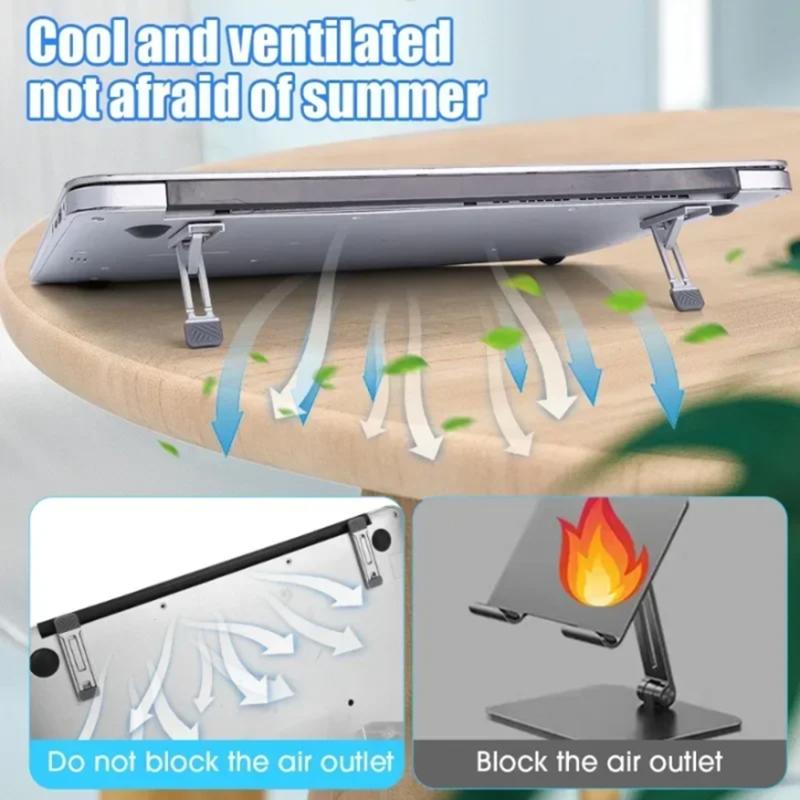Ayarlanabilir Katlanabilir Braket Mini Taşınabilir Dizüstü Bilgisayar Standı Alaşımlı Isı Azaltma Popüler Dizüstü Bilgisayar Tutucu