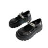 Retro Pearl Bow Mary Jane Shoes 2025 Autumn New Platform Single Shoes Japanese Jk One-pedal Small Leather Shoes