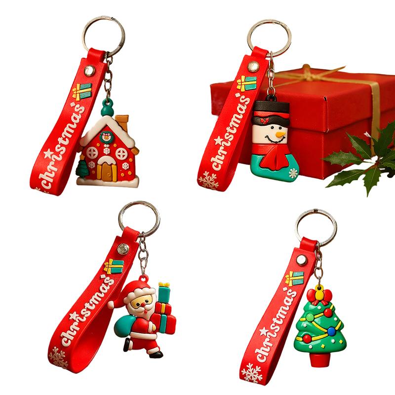Christmas Accessories Cute Cartoon Design Office Gifts Keychains PR Gift Keyring Funny Various Styles