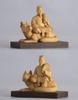 Tiny Buddha Inari God gold clay Inari Buddha Statue Figure Wood Carving Ornament Inari no 7.3cm (Wooden Boxwood, finish)_Inari (GSB Kami)