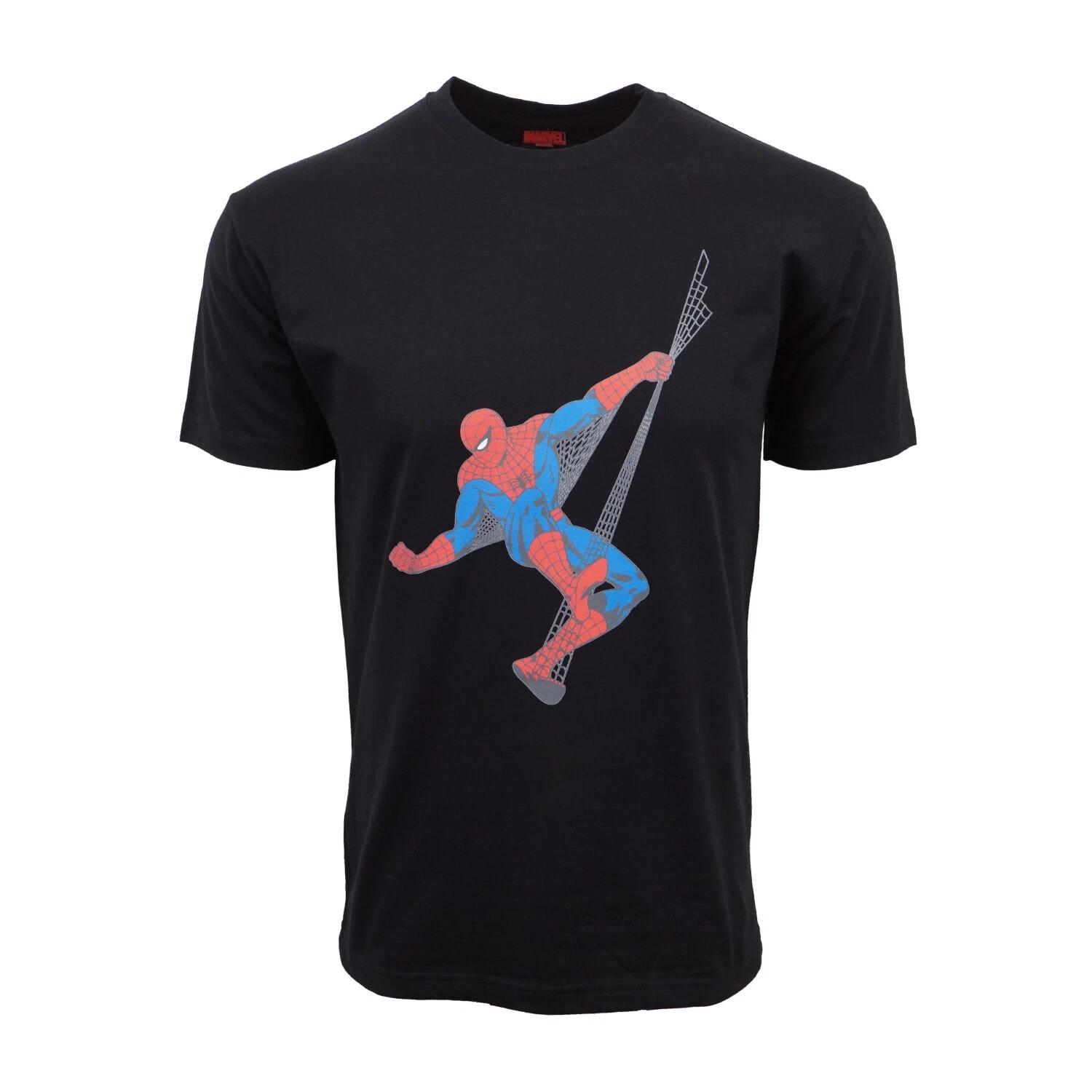 Unisex Adult Casual Movie SPIDERMAN WEAVING THE WEB T SHIRT T-Shirt L