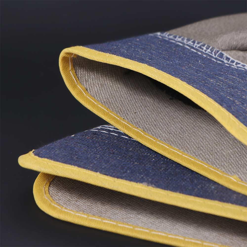 1 Pair Labor Protection Cowhide Welding Gloves Thickened Welder Gloves Leather Work Gloves Outdoor
