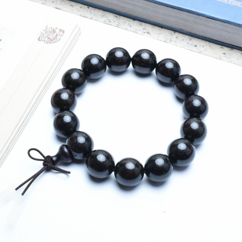 Venus Old Material Small-Leaf Red Sandalwood Prayer Beads Chain - High Oil Density, Unisex, New Chinese Style Decoration Gift