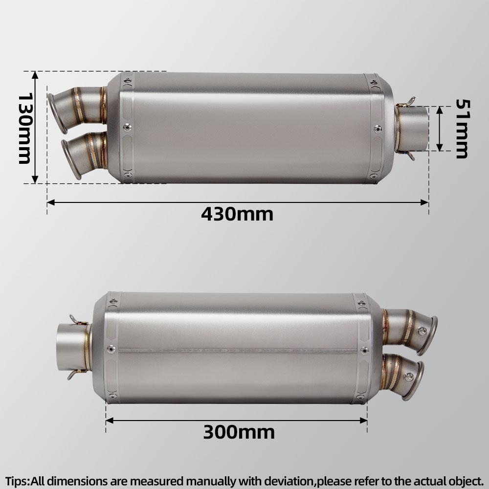 For CFMOTO 450MT ADV 450 MT Adventure Full System Motorcycle Exhaust S9 Muffler with DB Killer Front Link Manifold
