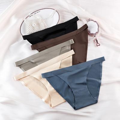 Calzoncillos de mujer, ropa interior sin costuras, bragas finas y cómodas, calzoncillos de cintura baja, pantalones cortos triangulares con elevación de cadera para niñas