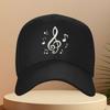 Musical Note Baseball Cap Adjustable Unisex Outdoor Sports Travel Cap Solid Color Rhythmic Baseball Hat