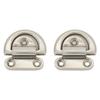 Stainless Steel Marine Folding Pad Eye Cleat Heavy Duty D Ring Tie Down 60x58mm for Boat Yacht