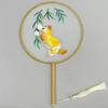 Embroidered Round Fan, Chinese Ancient Style Round Fan, Fairy-Like Hanfu Cheongsam Fan, Classical Palace Fan, Gardenia Jasmine Dance Fan