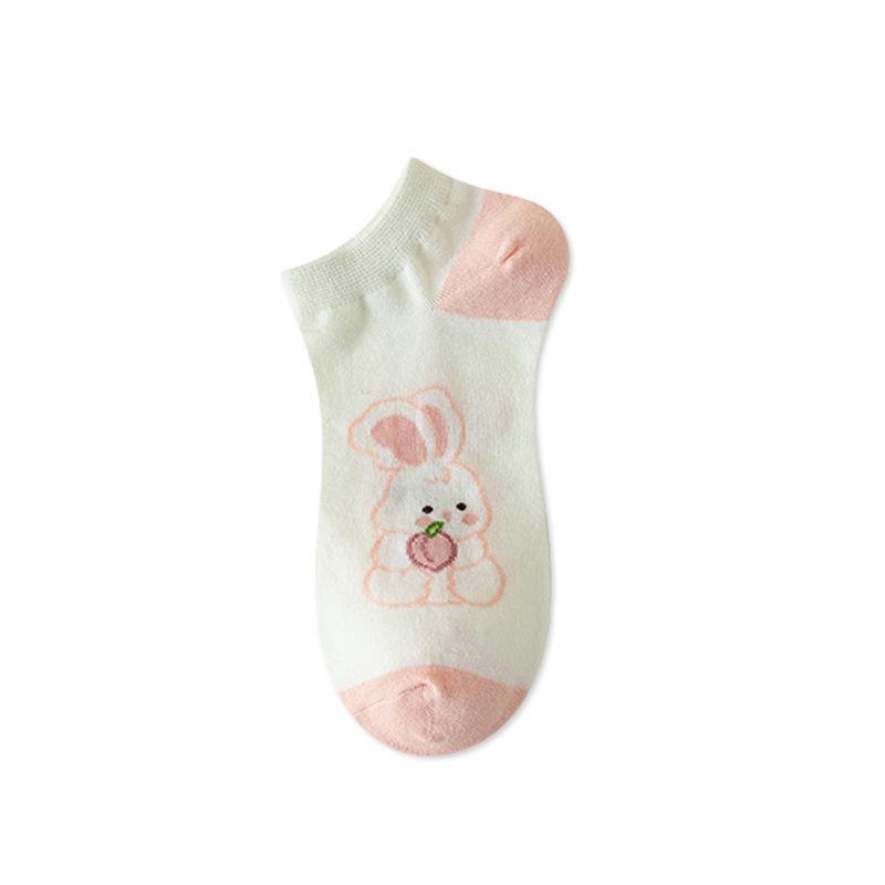 Anti-slip and Non-dropping Boat Socks for Women, Combed Cotton Socks, Shallow-mouthed Breathable Socks, Short Socks, Thin Styles for Spring and Autumn