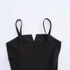 Winter 2024 Women's European & American Style Fashion Slim Spliced Camisole Dress