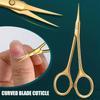 Stainless Steel Curved Tip Thin Blade Cuticle Scissors Nail Clippers Trimmer Manicure Tools Eyebrow Tools Dead Skin Remover