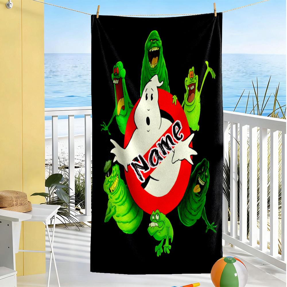 Ghostbusters Team-up Personalized Name Beach Towel Soft Durable Quick-Dry Perfect for Traveling Yoga Camping and Swimming