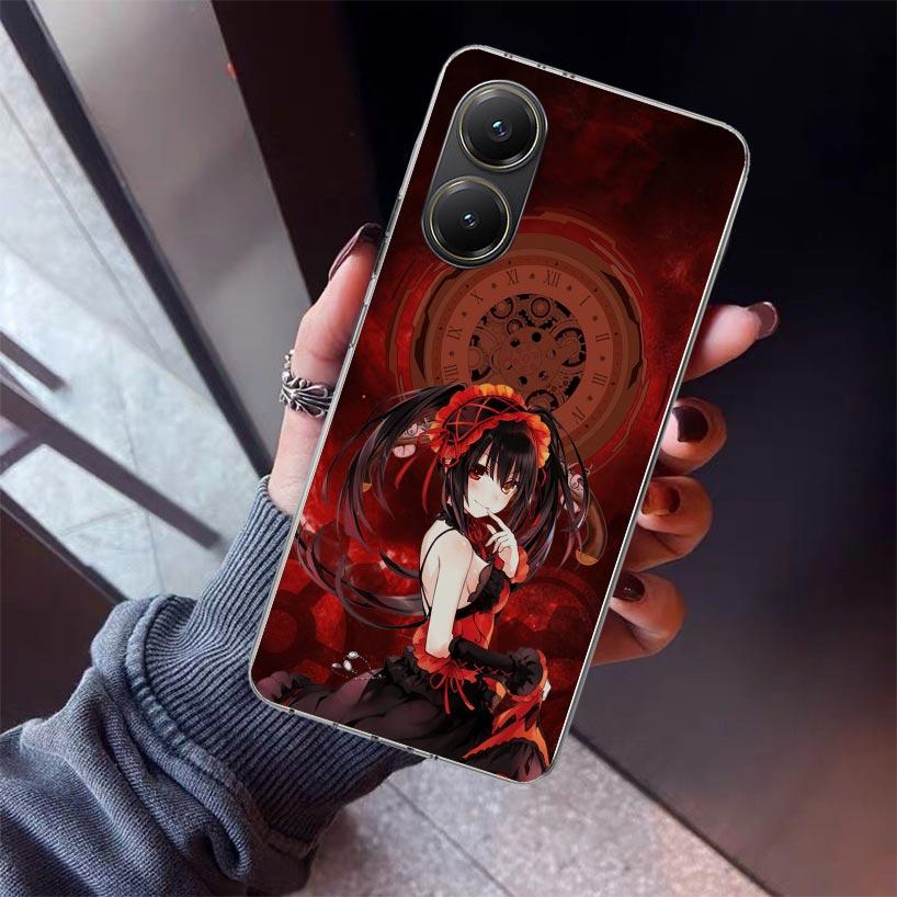 Date A Live Tokisaki Kurumi Phone Case For Xiaomi Poco X5 X6 X7 Pro F7 Ultra M7 Redmi 15C 15 13C 13 12C 12 10 10C 10A 9 9C 9T 9A