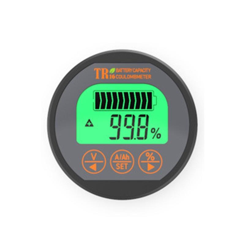 TR16 8-80V Waterproof Battery Capacity Tester Voltage Current LCD Display with Memory Function Battery Capacity Tester