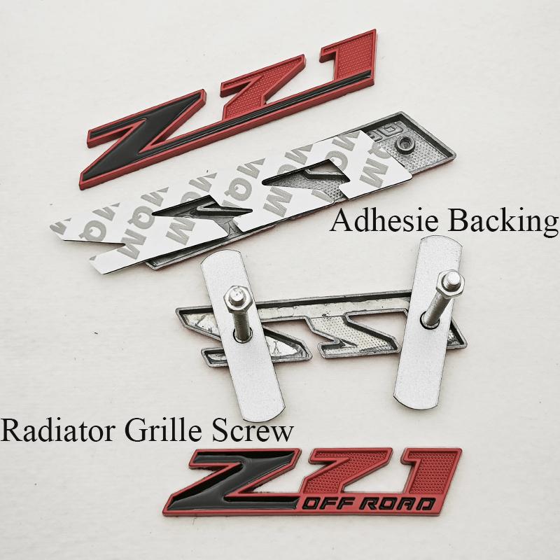 AABHC1 3D Metal Z71 Logo Car Fender Badge Front Grille Emblem Rear Trunk Decals For Chevrolet Tahoe Colorado Cheyenne Silverado Blazer