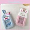 Cute Fluffy Animal Card Holder Keychain With Transparent Photo Storage Pocket