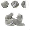 Cat Sculpture Animal Statue Collectible Decorative Figurine Desktop Ornament for Cabinet Bedroom